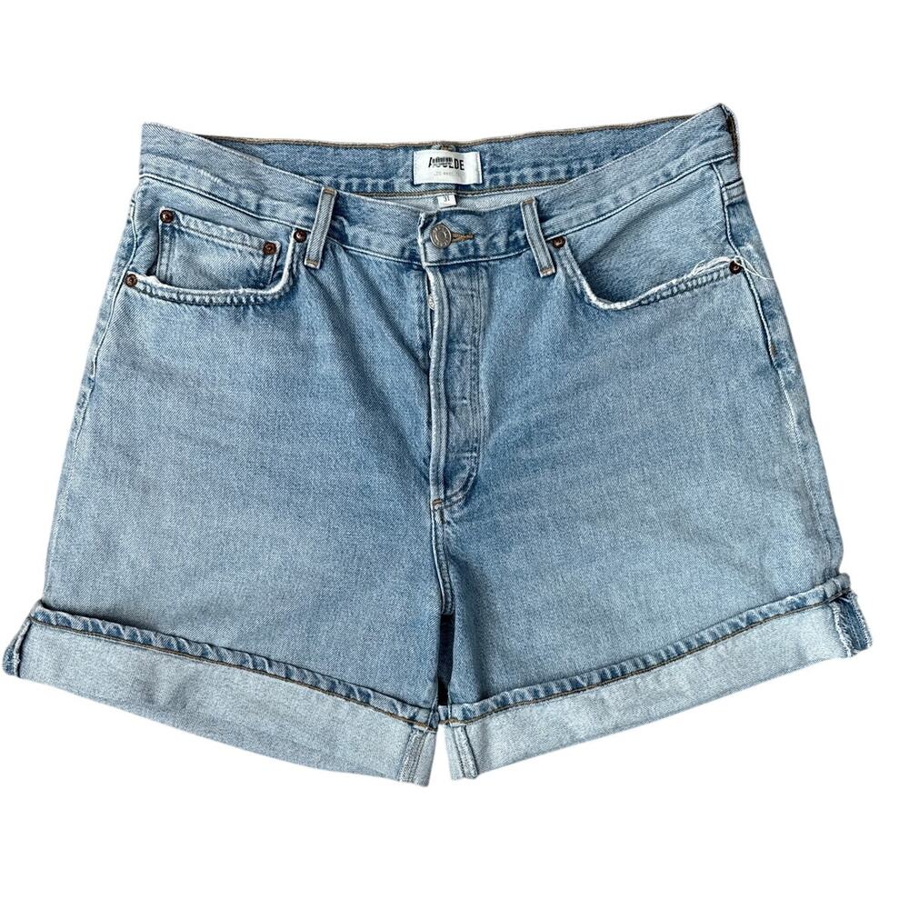 Agolde Cuffed Denim Shorts in Tension Organic Cotton Size 31 - Picture 5 of 9
